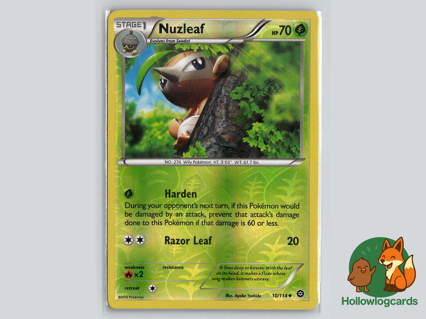 Nuzleaf (10/114) - Steam Siege Pokémon Card