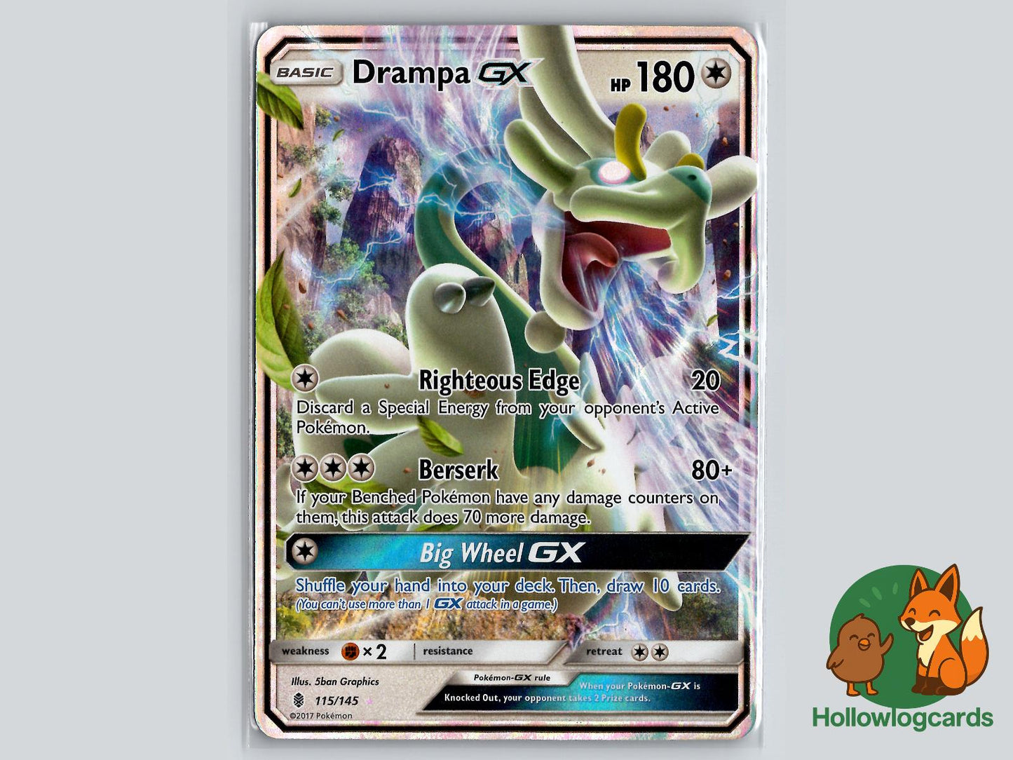 Drampa GX (115/145) - Guardians Rising Pokémon Card