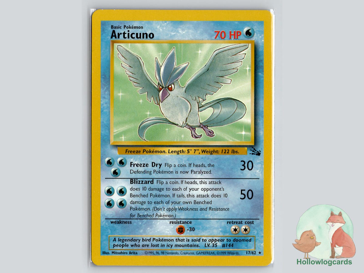 Articuno (17/62) - Fossil Pokémon Card
