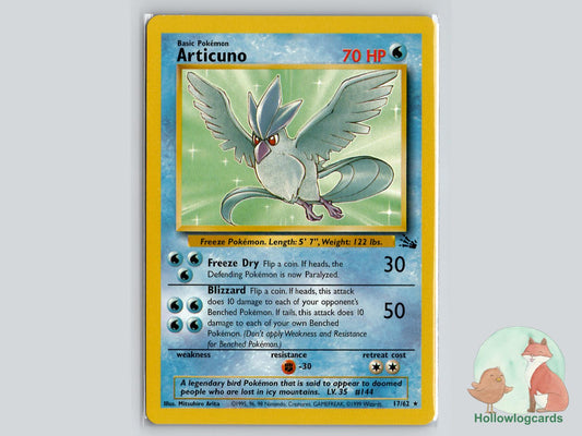 Articuno (17/62) - Fossil Pokémon Card