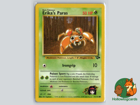 Erika's Paras (71/132) - Gym Challenge Pokémon Card
