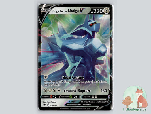 Origin Forme Dialga V (113/189) - Astral Radiance Pokémon Card