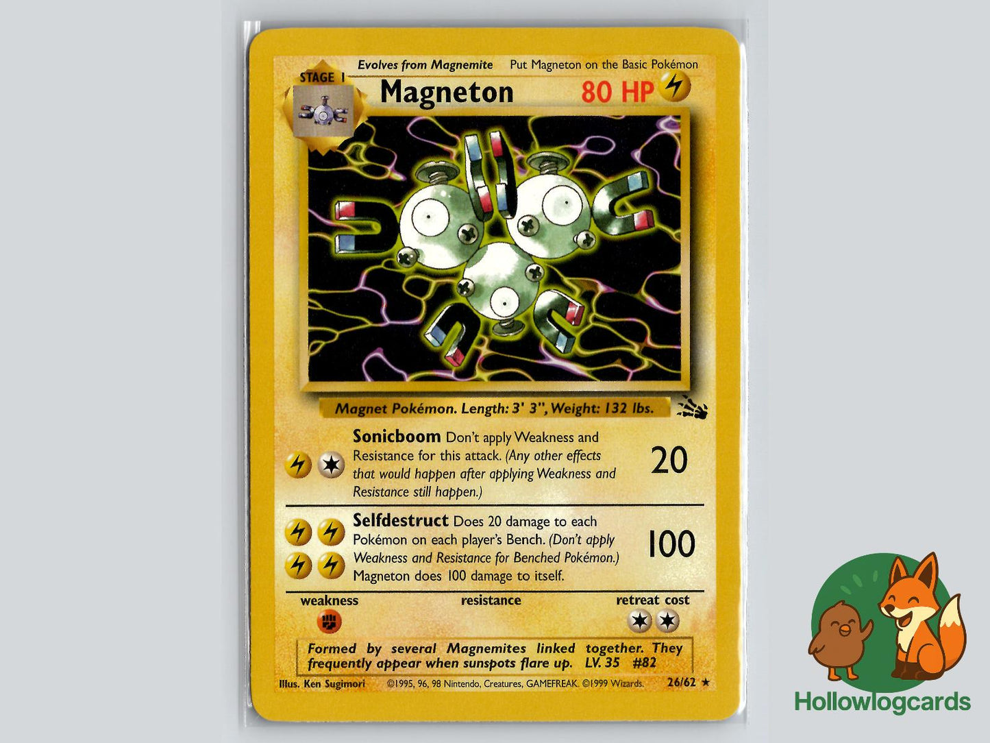 Magneton (26/62) - Fossil Pokémon Card