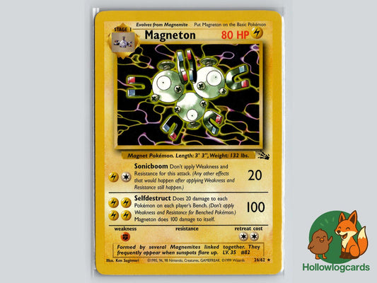 Magneton (26/62) - Fossil Pokémon Card