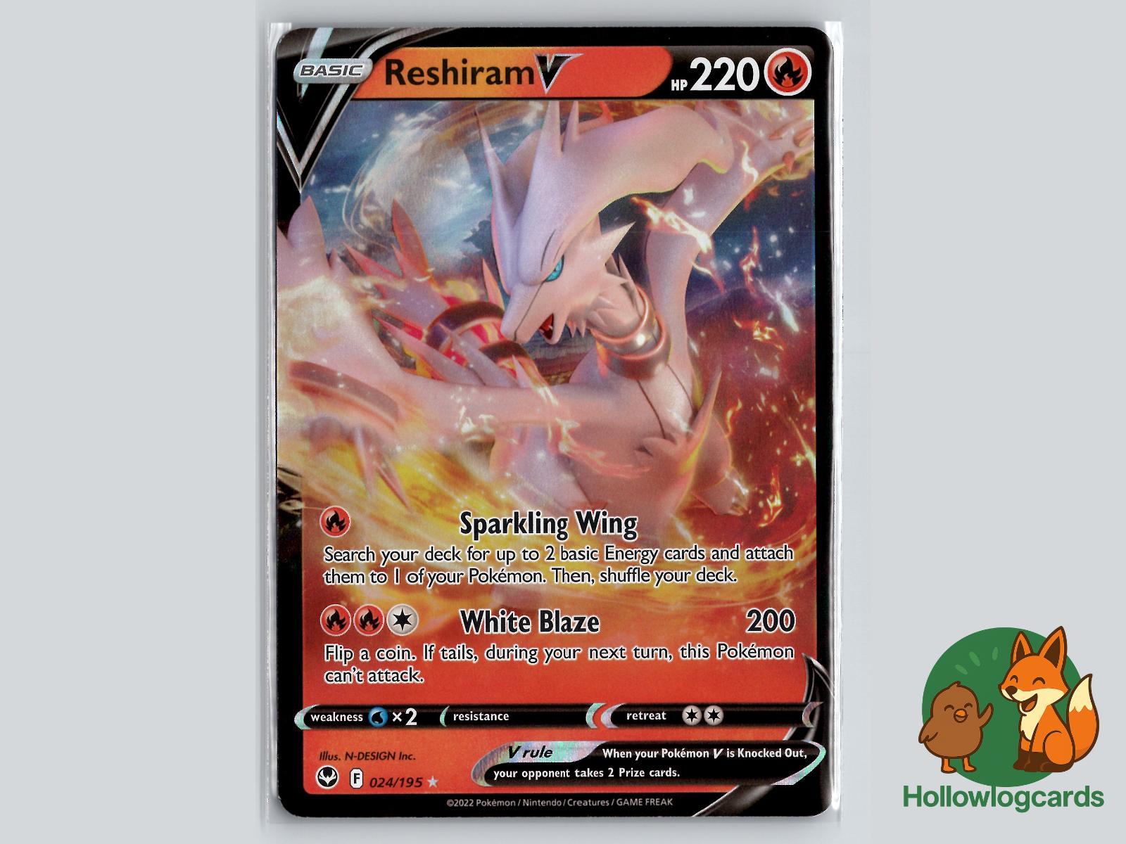 Reshiram V (024/195) - Silver Tempest Pokémon Card