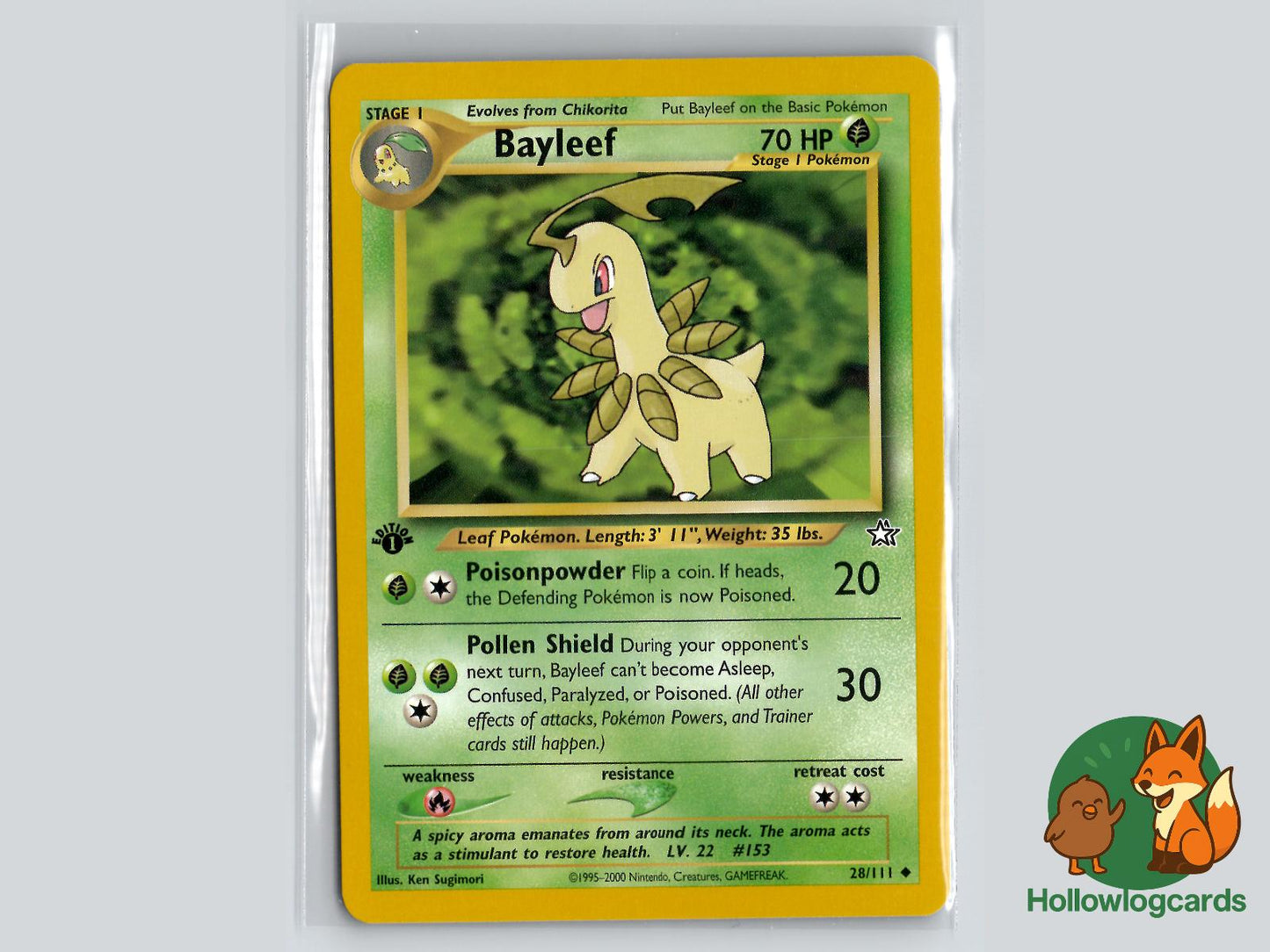 1st Edition Bayleef (28/111) - Neo Genesis Pokémon Card