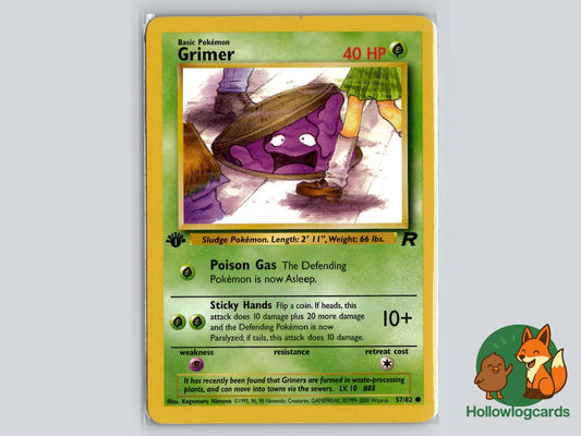 1st Edition Grimer (57/82) - Team Rocket Pokémon Card