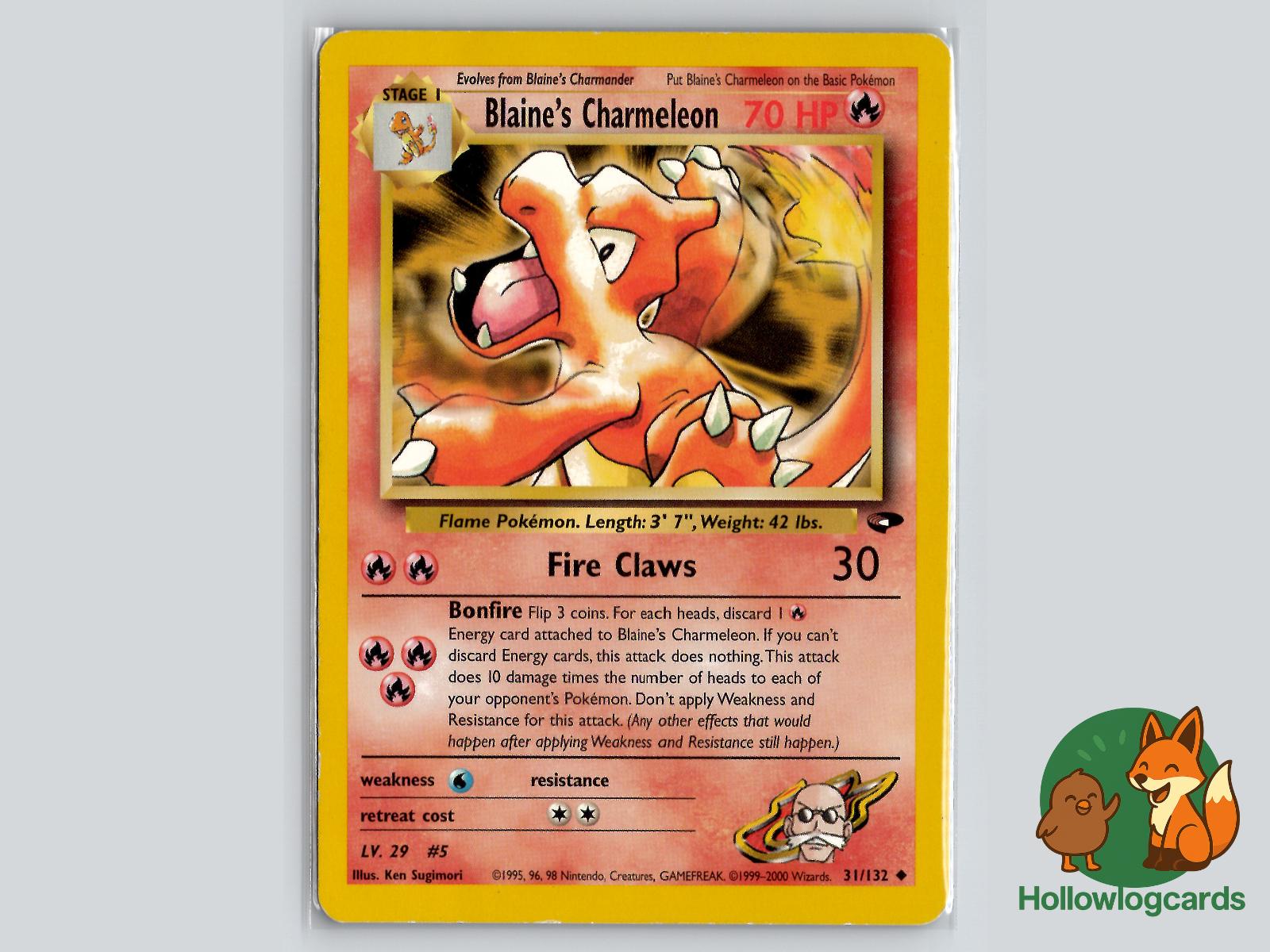 Blaine's Charmeleon (31/132) - Gym Challenge Pokémon Card