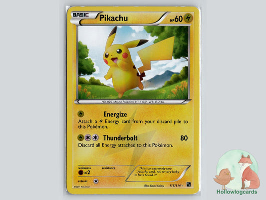 Pikachu (115/114) - Black & White Pokémon Card