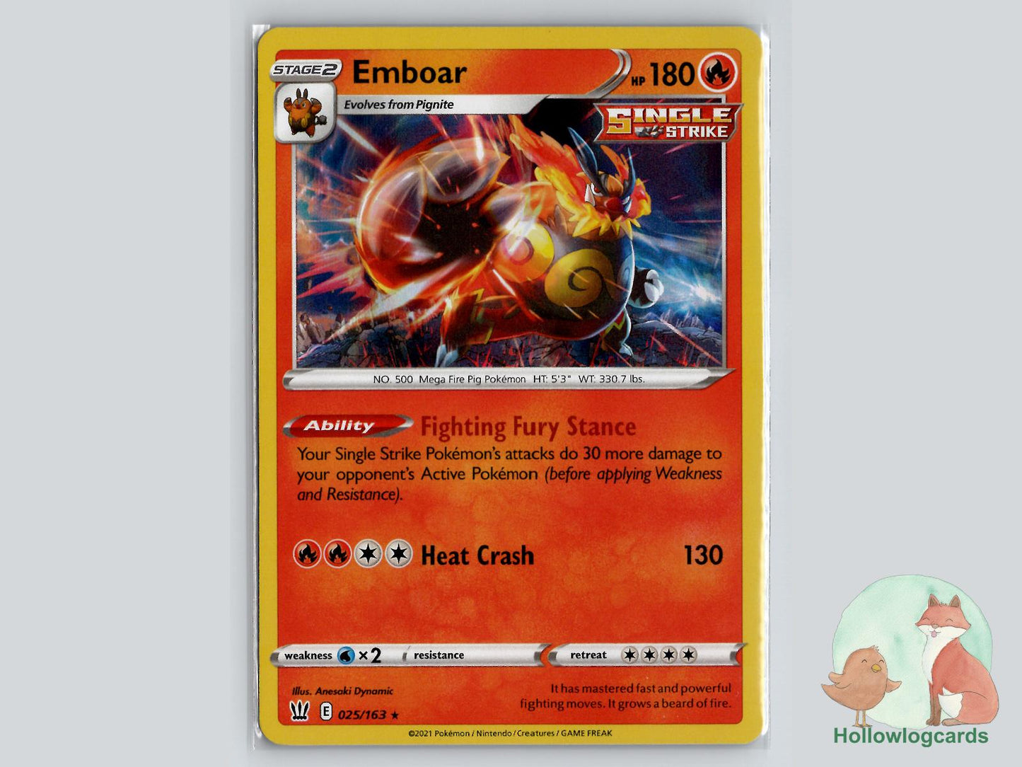 Emboar (025/163) - Battle Styles Pokémon Card