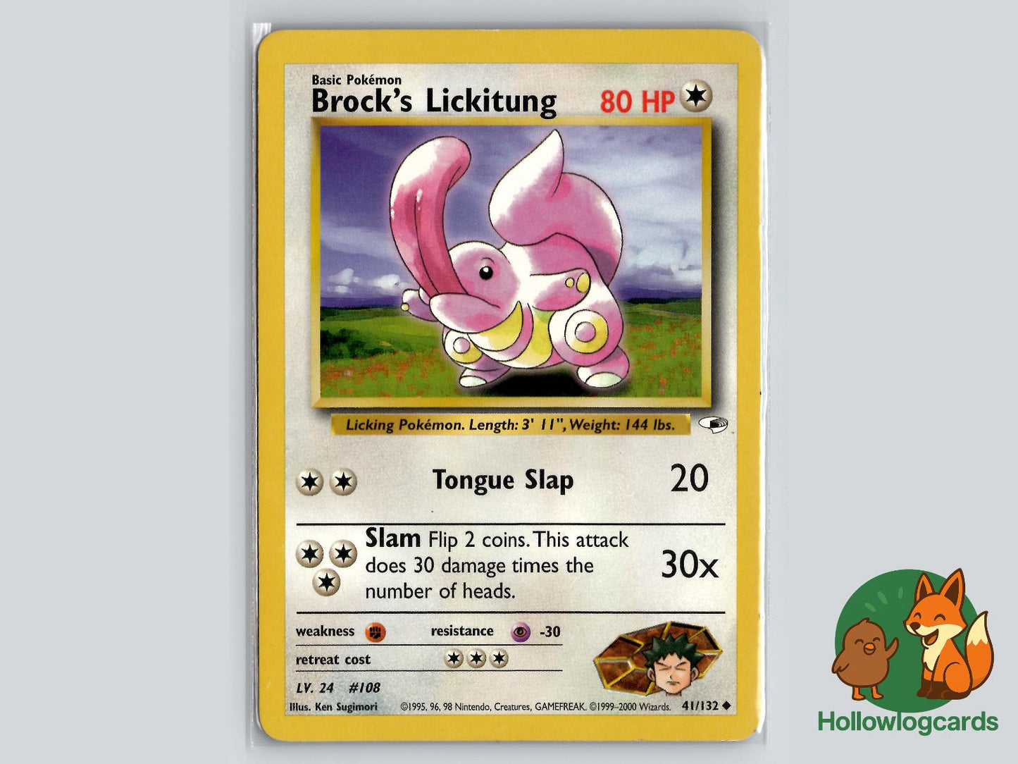 Brock's Lickitung (41/132) - Gym Heroes Pokémon Card