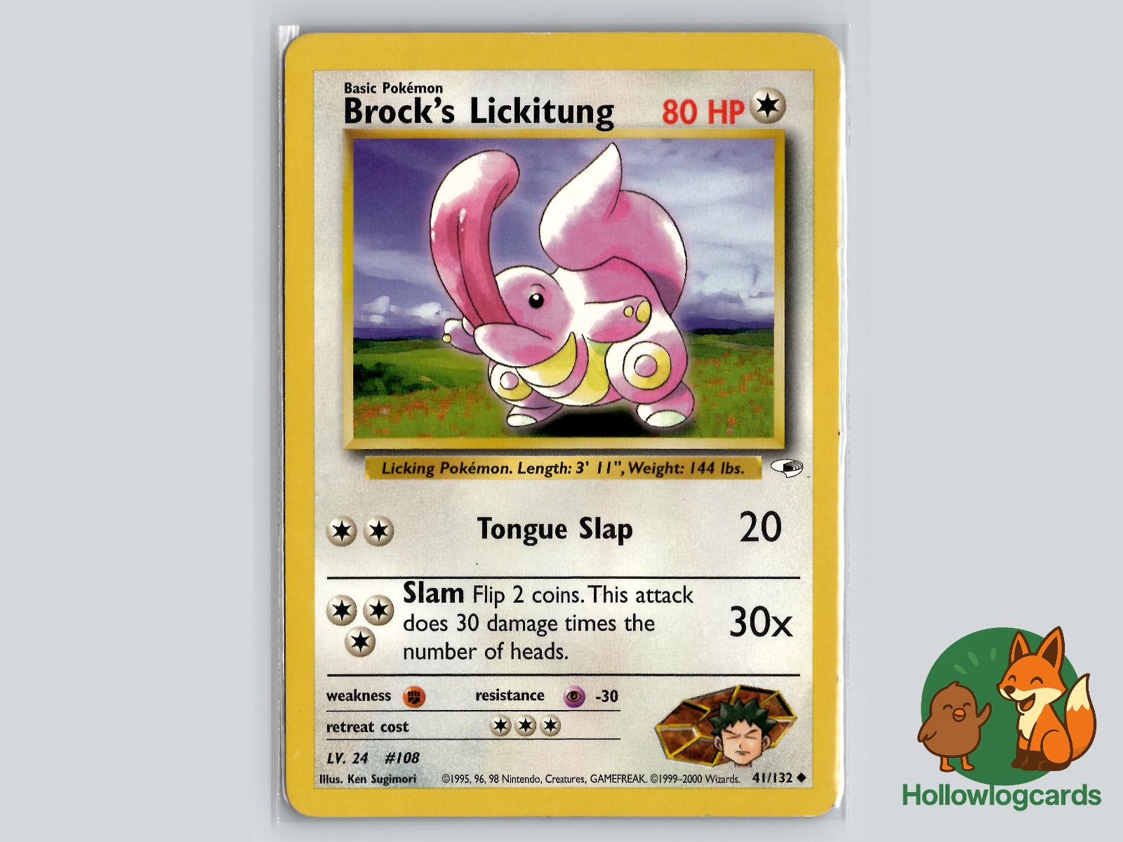 Brock's Lickitung (41/132) - Gym Heroes Pokémon Card