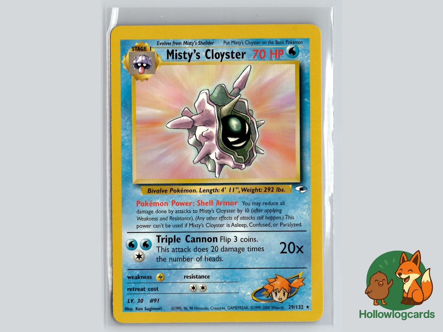 Misty's Cloyster (29/132) - Gym Heroes Pokémon Card