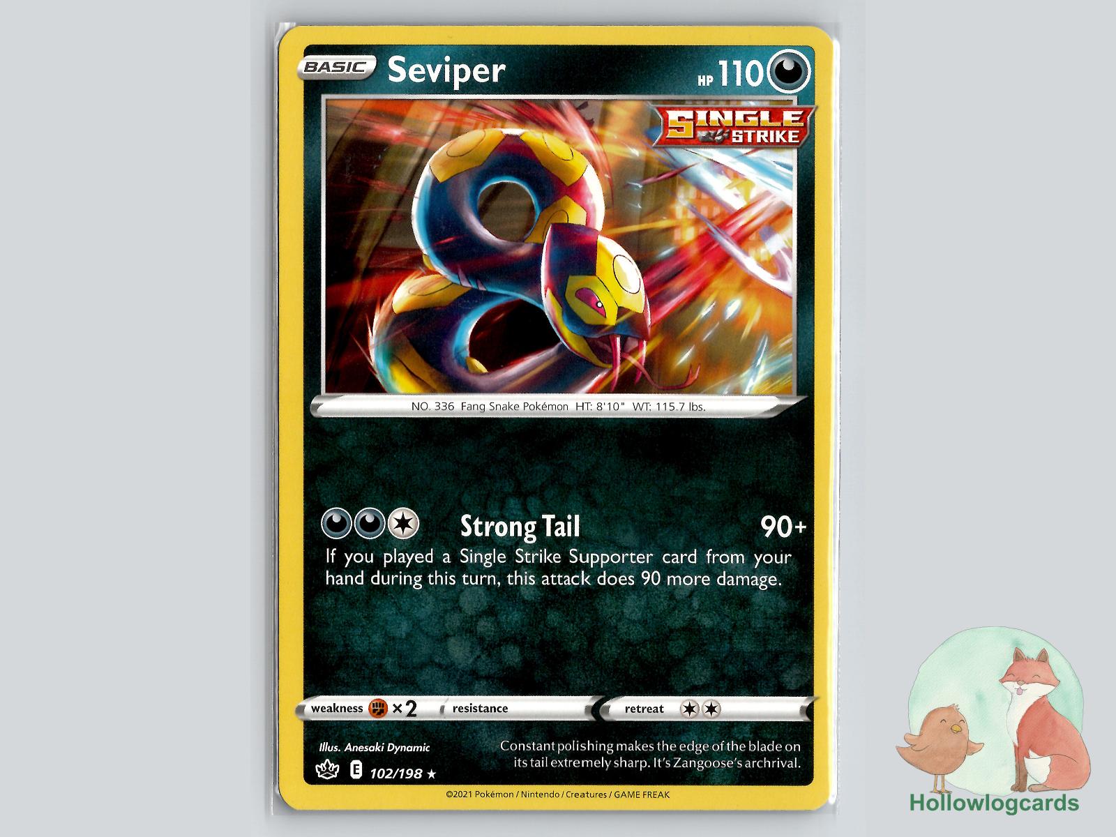 Seviper (102/198) - Chilling Reign Pokémon Card