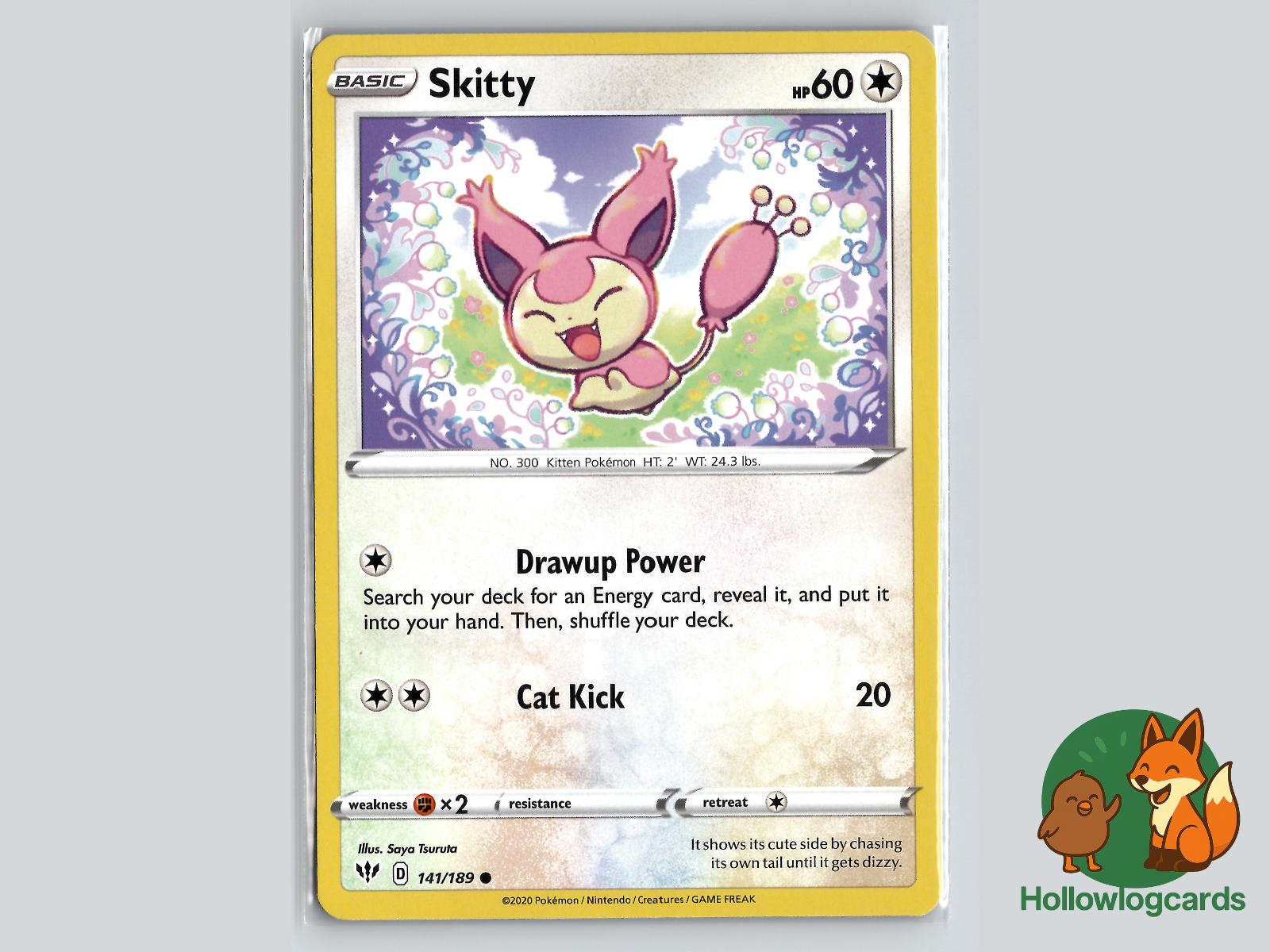 Skitty (141/189) - Darkness Ablaze Pokémon Card