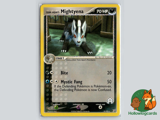 Team Aqua's Mightyena (15/95) - Team Magma vs Team Aqua Pokémon Card