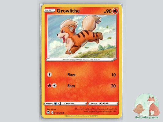 Growlithe (019/195) - Silver Tempest Pokémon Card