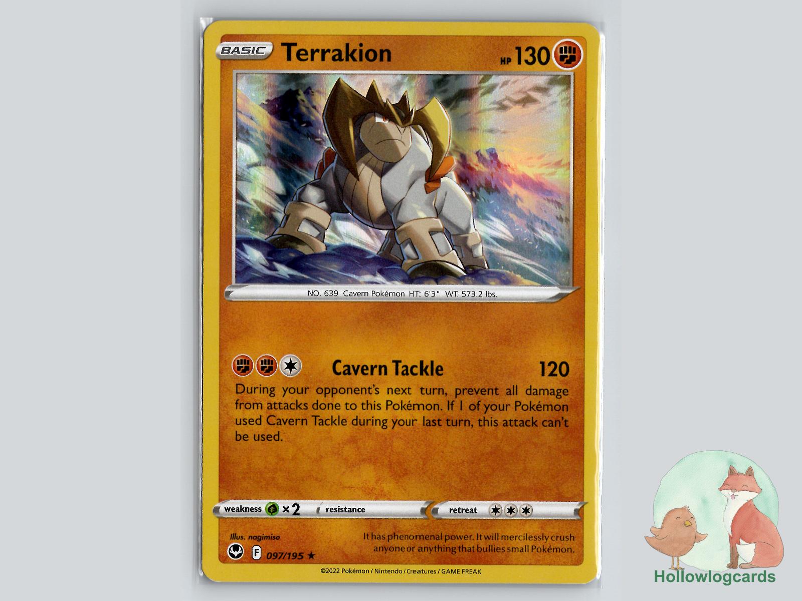Terrakion (097/195) - Silver Tempest Pokémon Card