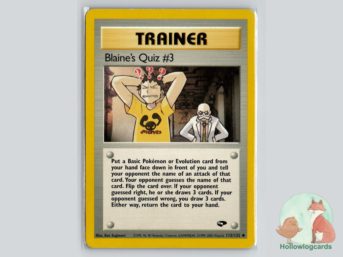 Blaine's Quiz #3 (112/132) - Gym Challenge Pokémon Card