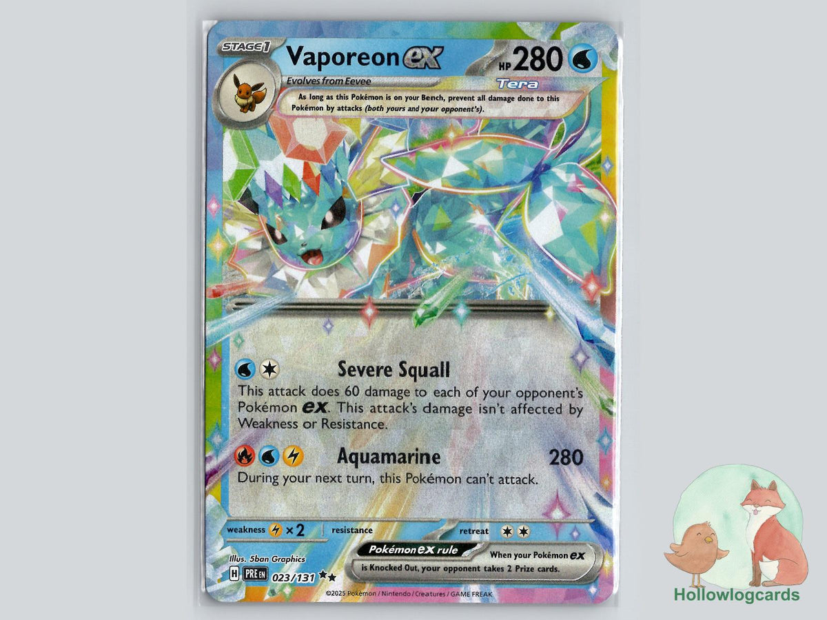 Vaporeon ex (023/131) - Prismatic Evolutions Pokémon Card