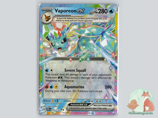 Vaporeon ex (023/131) - Prismatic Evolutions Pokémon Card