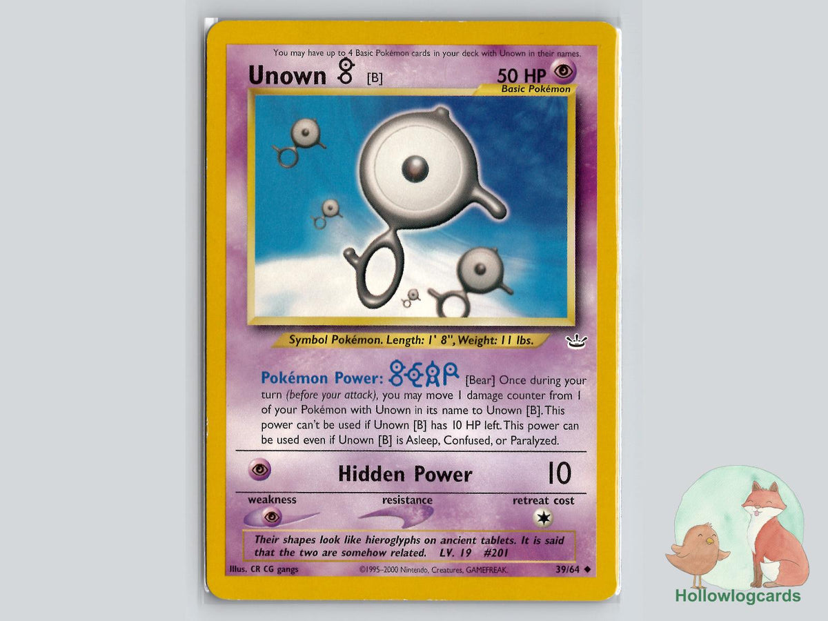 Unown [B] (39/64) - Neo Revelation Pokémon Card