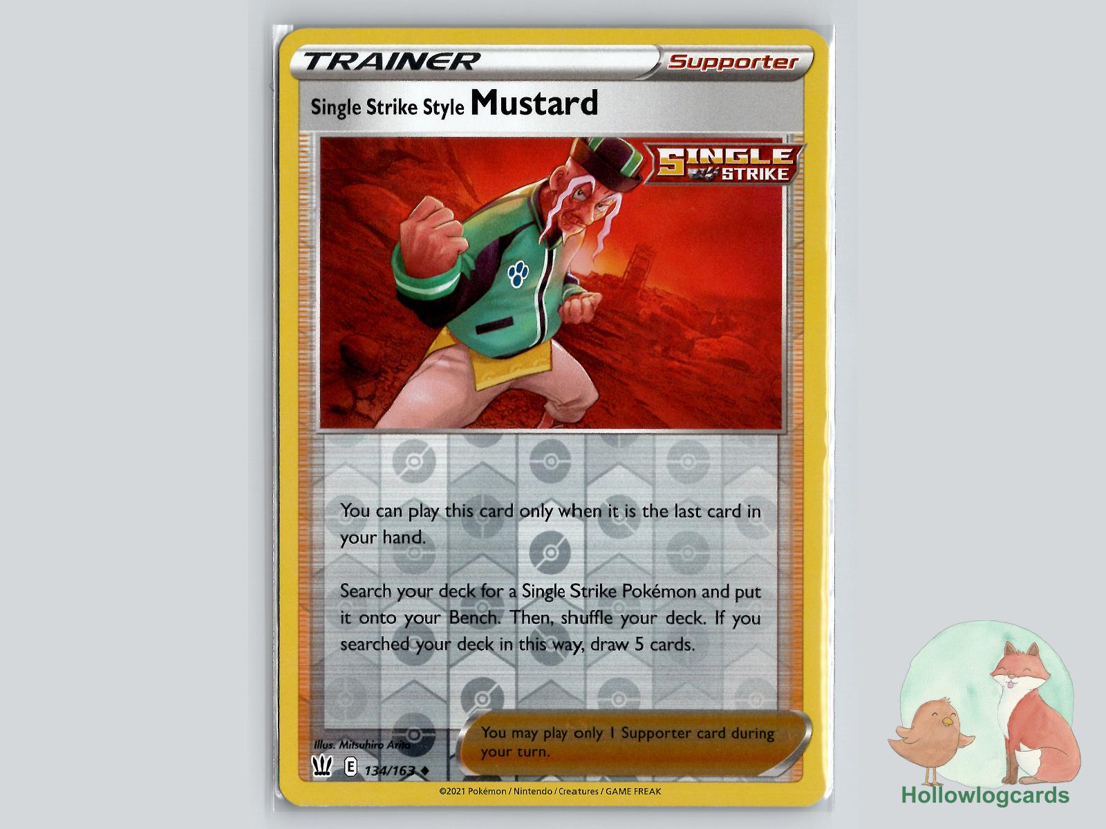 Single Strike Style Mustard (134/163) - Battle Styles Pokémon Card