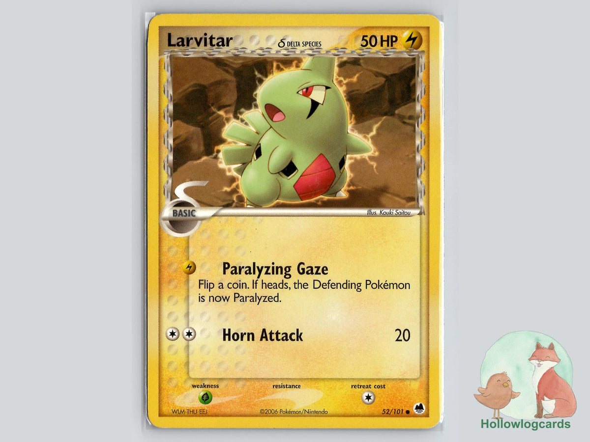 Larvitar (52/101) - Dragon Frontiers Pokémon Card