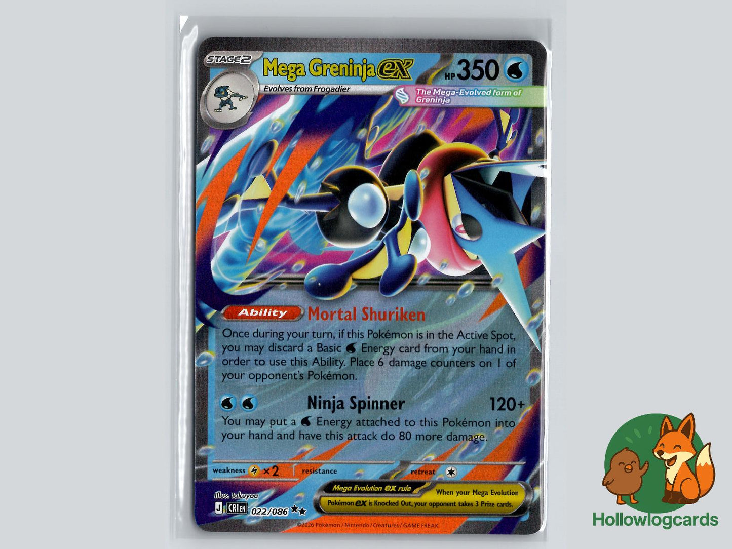 Mega Greninja ex (022/086) Pokémon Card