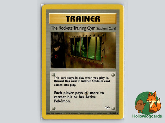 The Rocket's Training Gym (104/132) - Gym Heroes Pokémon Card