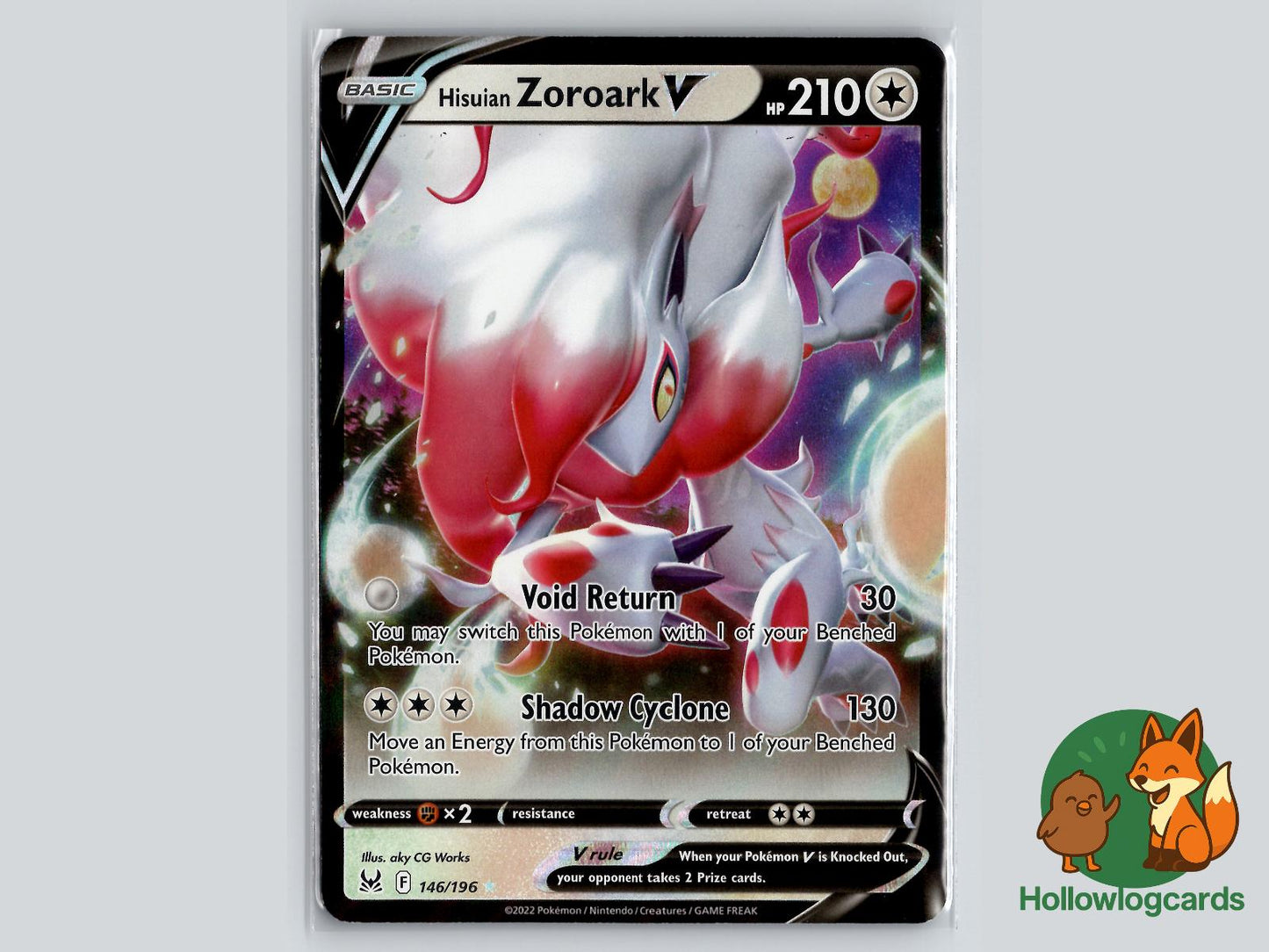 Hisuian Zoroark V (146/196) - Lost Origin Pokémon Card