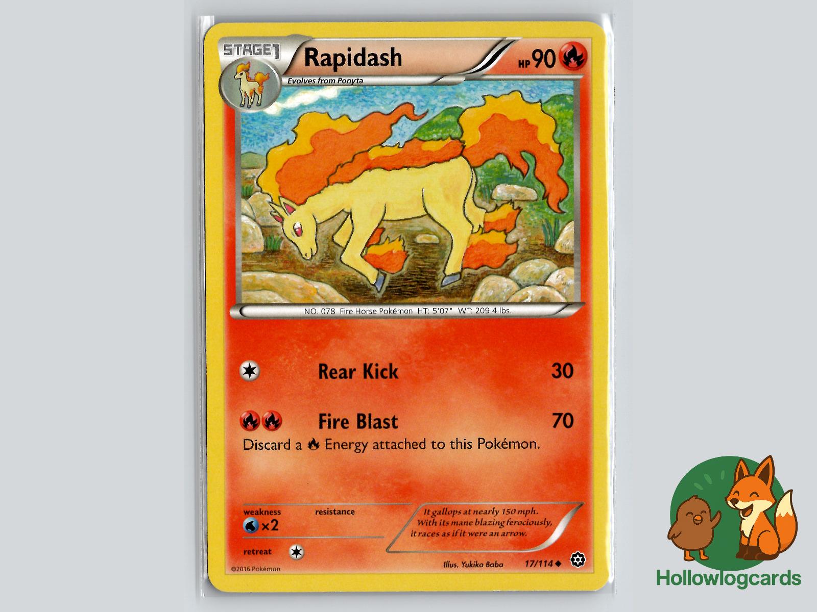 Rapidash (17/114) - Steam Siege Pokémon Card