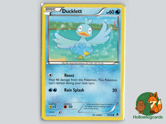 Ducklett (26/98) - Emerging Powers Pokémon Card