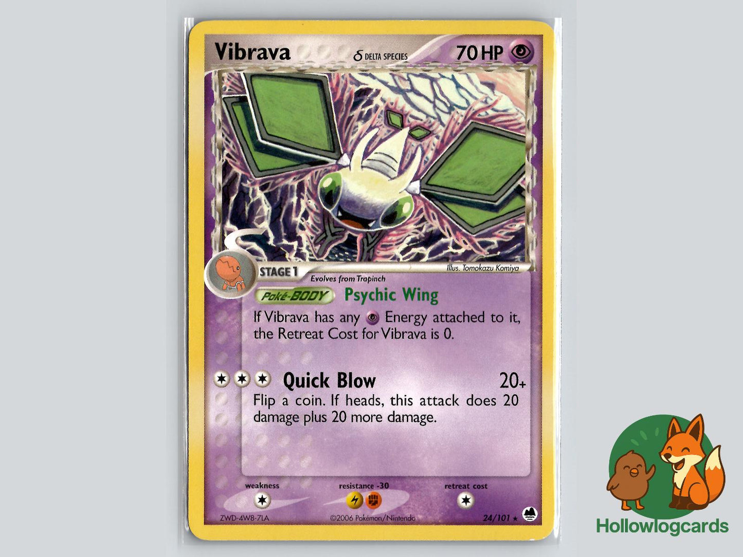 Vibrava (24/101) - Dragon Frontiers Pokémon Card