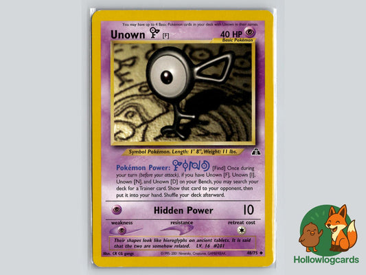 Unown [F] (48/75) - Neo Discovery Pokémon Card