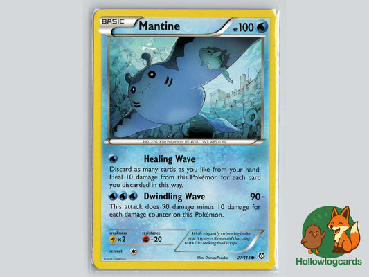 Mantine (27/114) - Steam Siege Pokémon Card