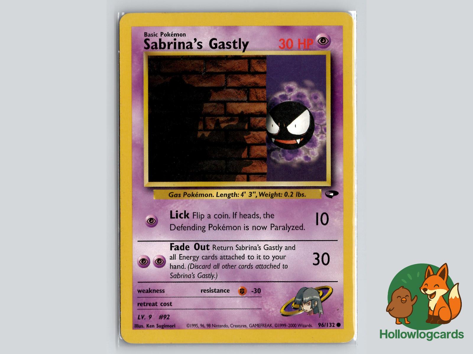 Sabrina's Gastly (96/132) - Gym Challenge Pokémon Card
