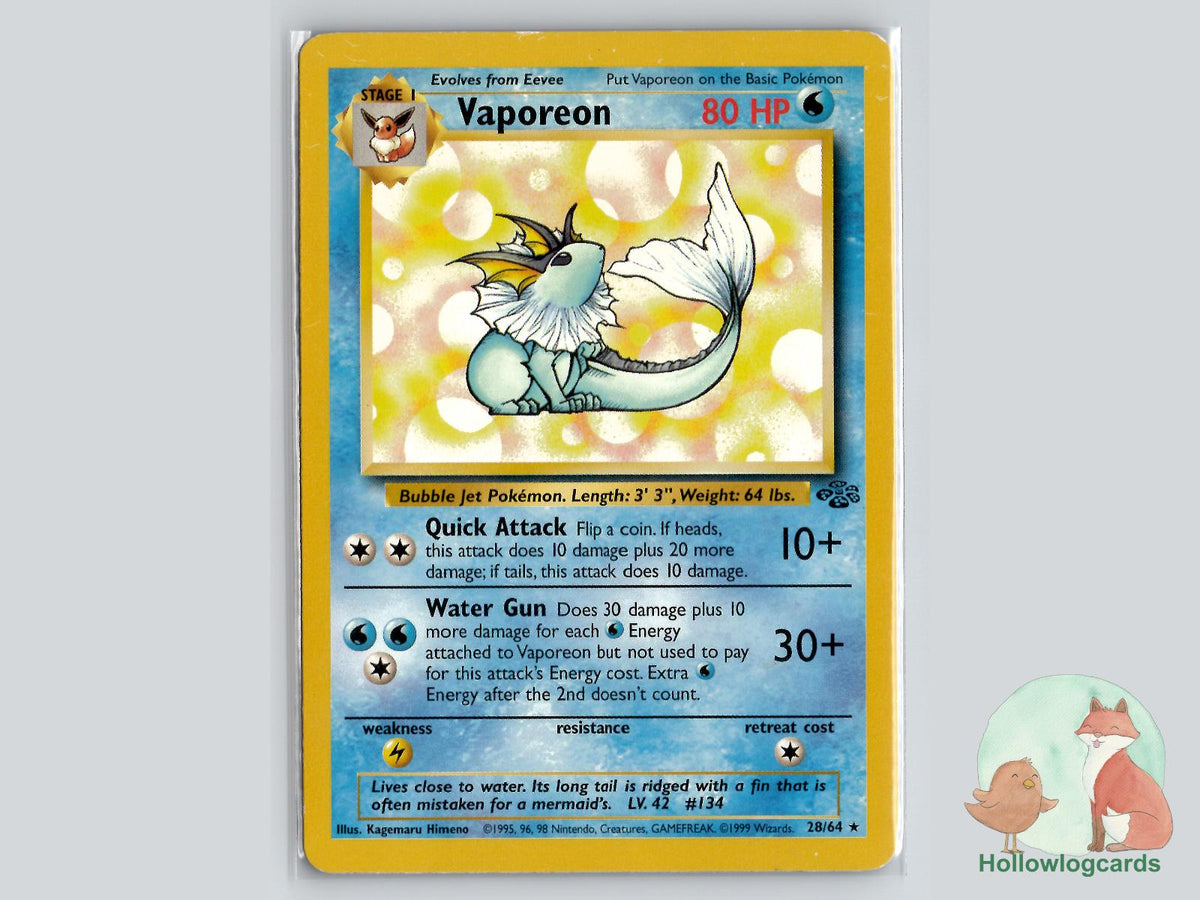 Vaporeon (28/64) - Jungle Pokémon Card