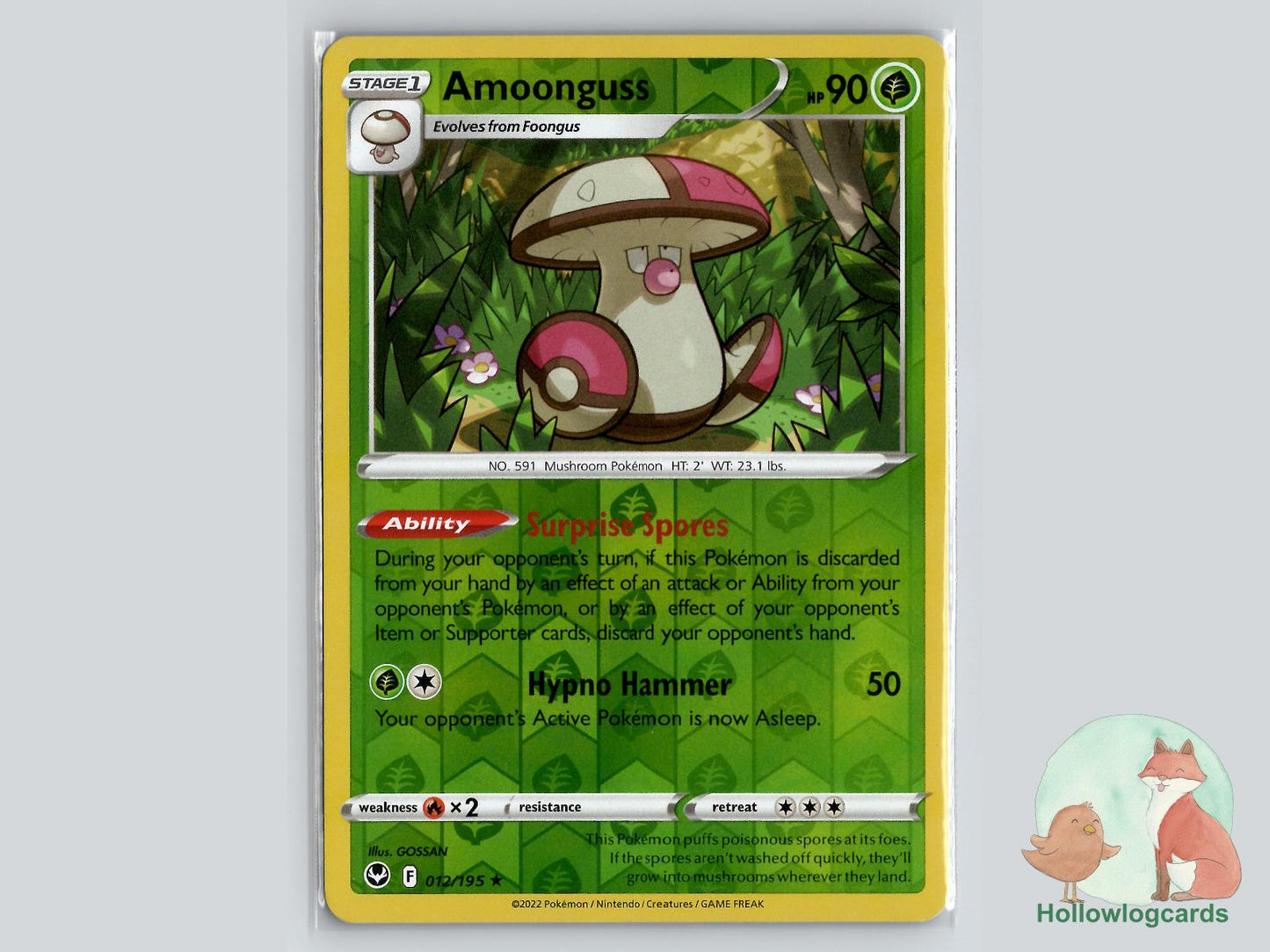Amoonguss (012/195) - Silver Tempest Pokémon Card