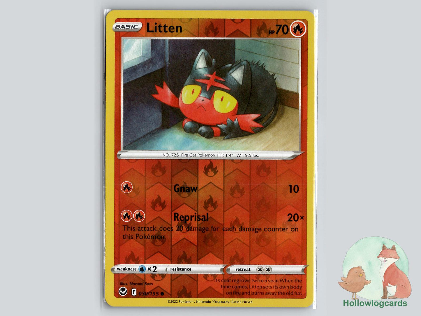 Litten (030/195) - Silver Tempest Pokémon Card