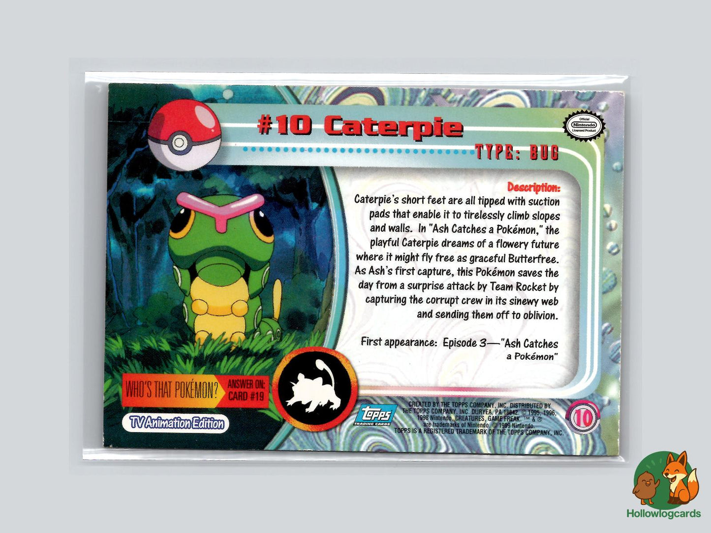 Caterpie (#10) - Topps Trading Cards Series 1