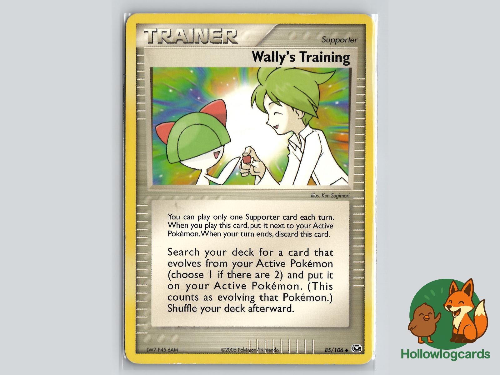 Wally's Training (85/106) - Emerald Pokémon Card