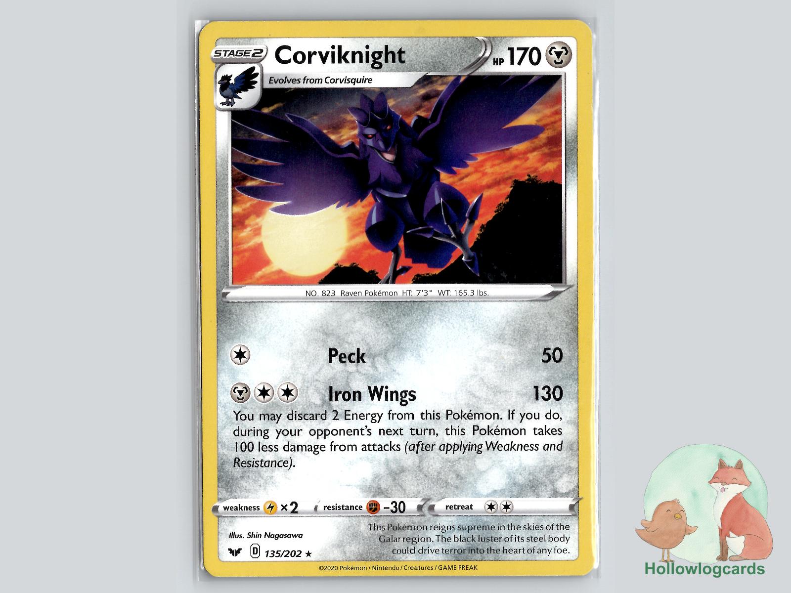 Corviknight (135/202) - Sword & Shield Pokémon Card