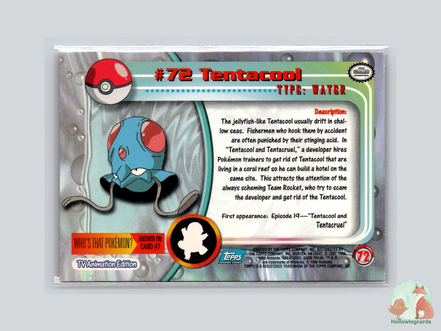 Tentacool (#72) Rainbow Chrome - Topps Trading Cards Series 1