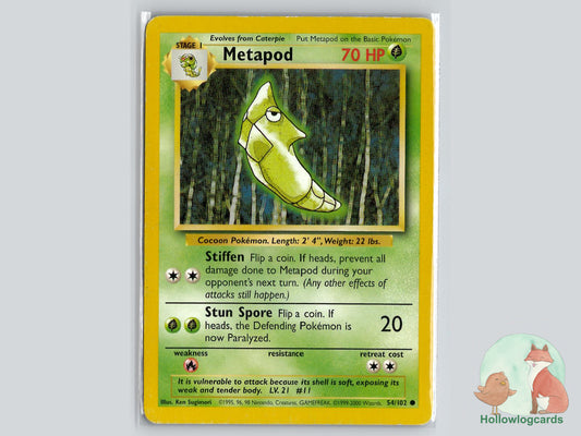 Metapod (54/102) - Base Pokémon Card
