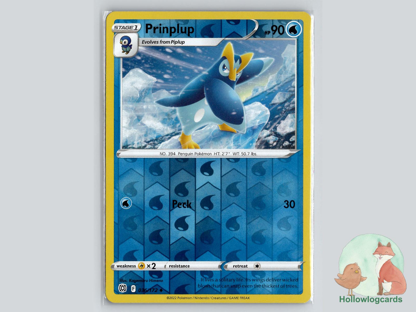 Prinplup (036/172) - Brilliant Stars Pokémon Card