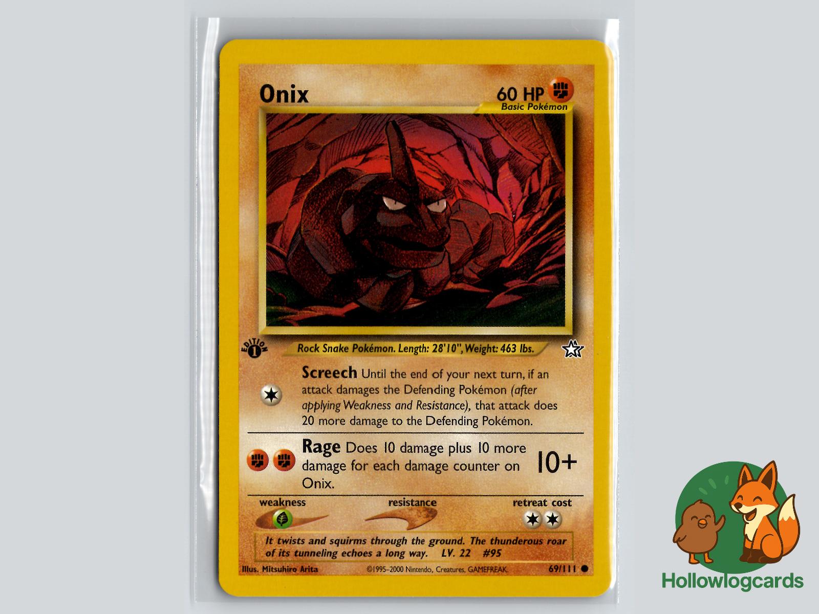 1st Edition Onix (69/111) - Neo Genesis Pokémon Card