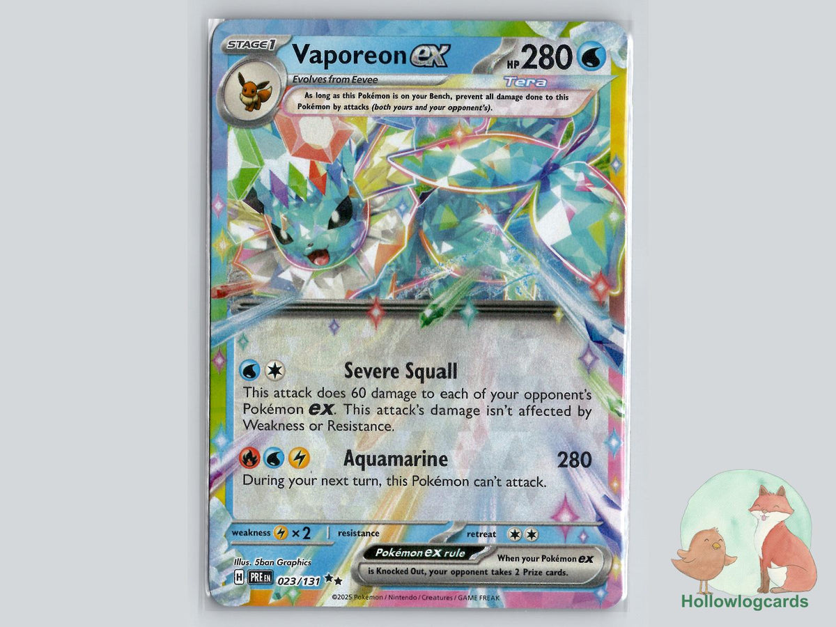 Vaporeon ex (023/131) - Prismatic Evolutions Pokémon Card
