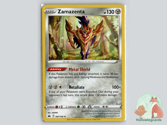 Zamazenta (097/159) - Crown Zenith Pokémon Card