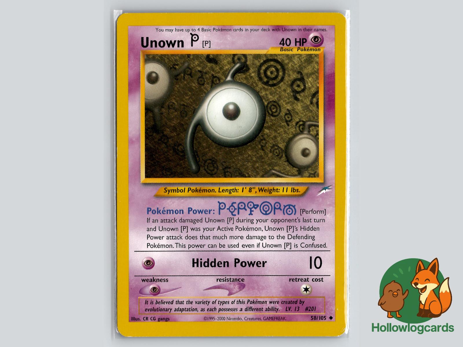 Unown [P] (58/105) - Neo Destiny Pokémon Card